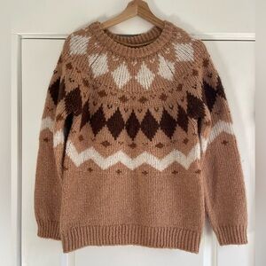 Vero Moda Fair Isle Nordic Sweater - L